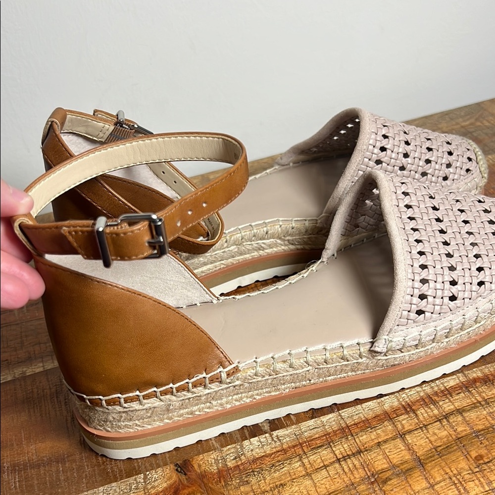 Vince Camuto Brown and Taupe Espadrille Sandals, Women’s 8 - Picture 2 of 9